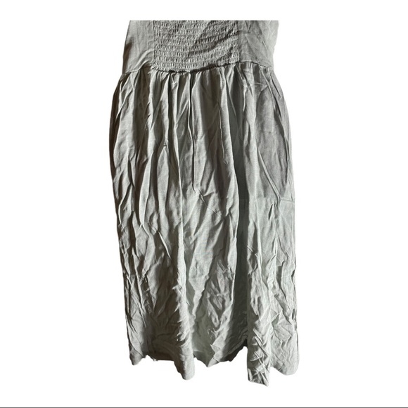 𝅺GOOD LUCK GEM Button Front Sleeveless Midi Dress sage green - Picture 7 of 13